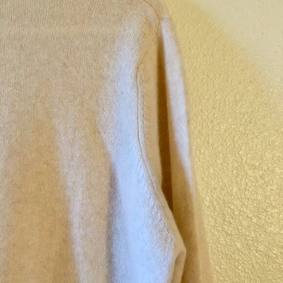 Vintage Valerie Stevens Two-Ply Cashmere Petite Large Cream White Gray Size LP - Picture 7 of 8
